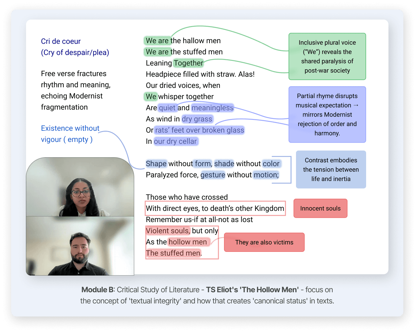 Tutor testimonials and teaching methodology